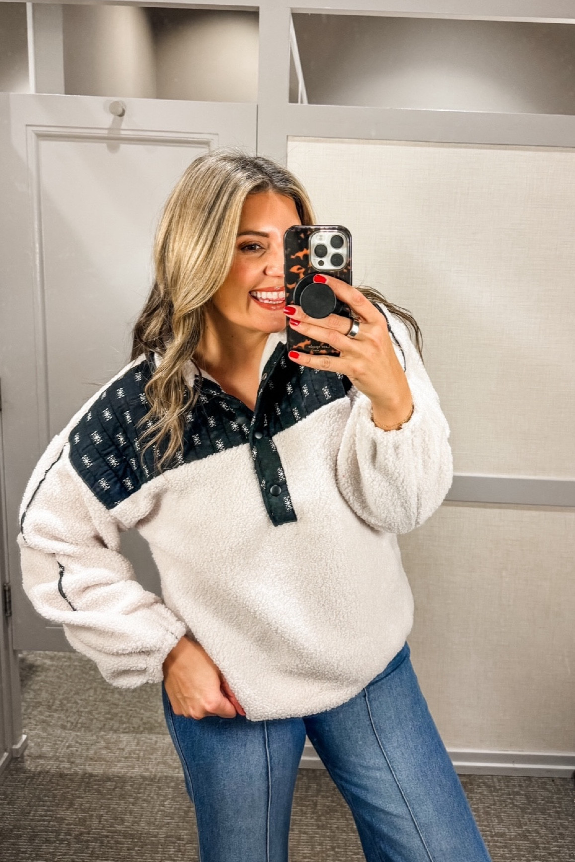 LOFT new arrivals try on on a size 8. Fall and winter outfits from @loft.  Currently 44% + 11% + free shipping no minimum 
Wearing a size small in the fleece pullover!
#loveloft 

#LTKFindsUnder100 #LTKSaleAlert #LTKFindsUnder50