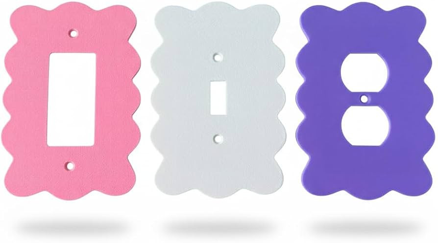 Funky Wavy Scalloped Light Switch Cover, Mid‑Century Modern Toggle Rocker Decora Duplex Outlet ... | Amazon (US)