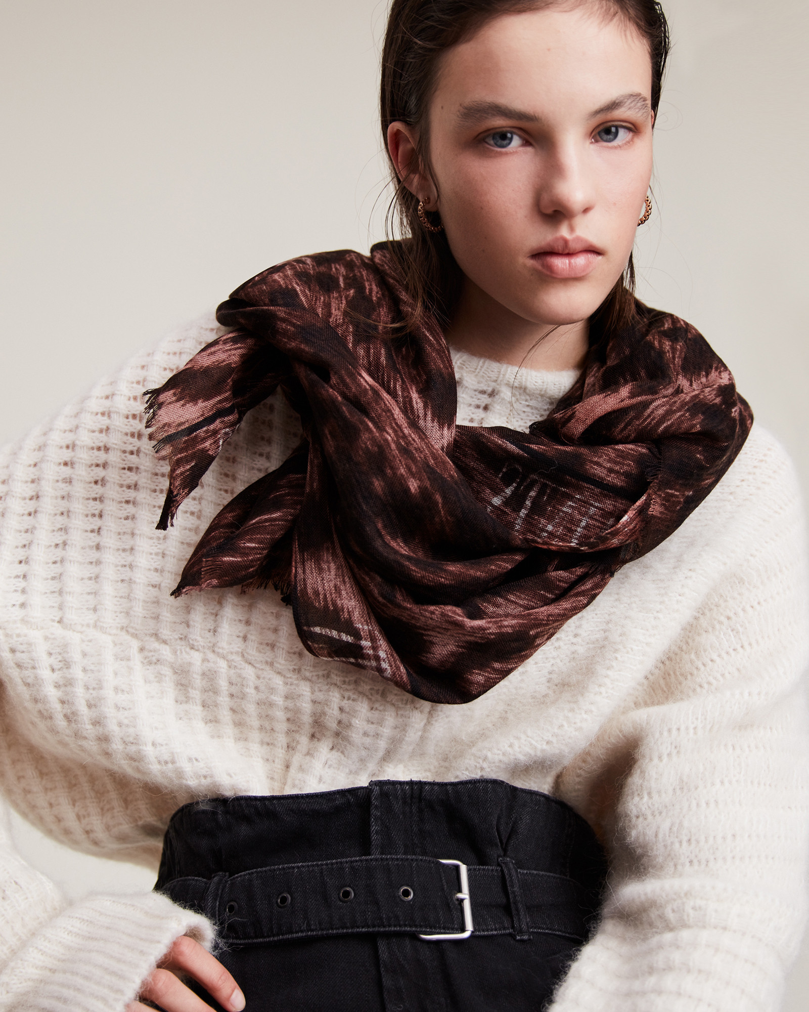 AllSaints Trossachs Oblong Wool Scarf | AllSaints US