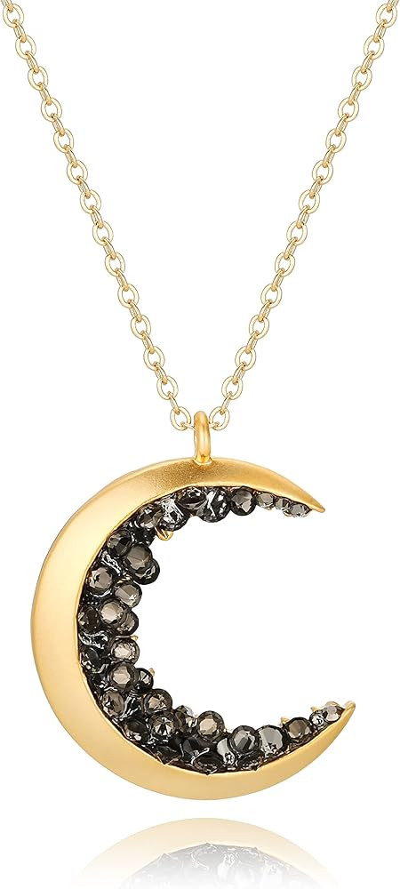 MJLULU Dainty Delicate Long Layered Crescent Moon Necklace for Women - 14k Gold Plated, Minimalis... | Amazon (US)