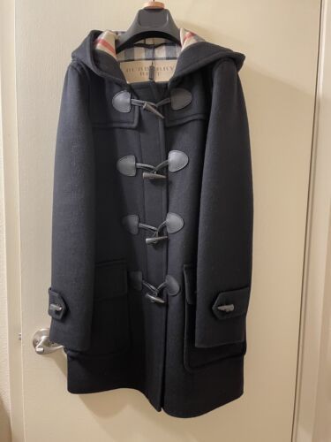 NWT AUTHENTIC BURBERRY BRIT BLACK 100% WOOL DUFFLE TOGGLE COAT US2  | eBay | eBay US