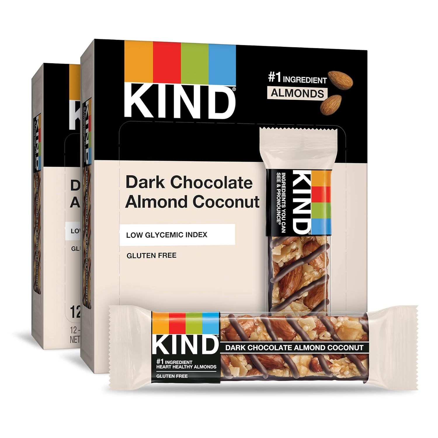KIND Bars, Dark Chocolate Almond & Coconut, Healthy Snacks, Gluten Free, 24 Count | Amazon (US)