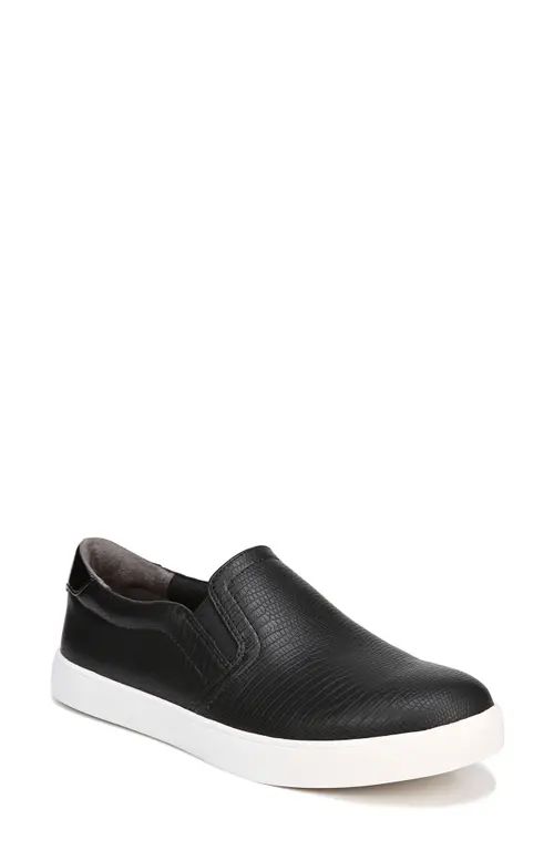 Dr. Scholl's Madison Slip-On Sneaker in Black Faux Leather at Nordstrom, Size 7.5 | Nordstrom