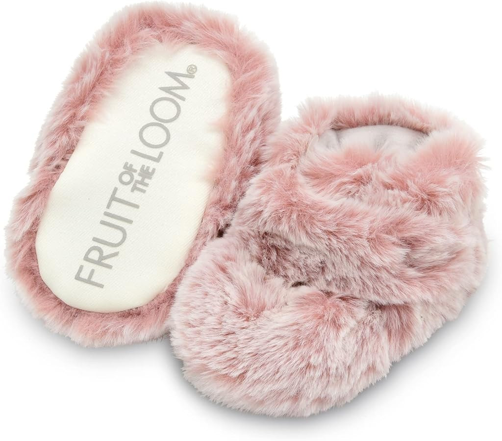 Fruit of the Loom Cozy Thermal Wrap Booties with Non-slip Grips for Baby Girls, Boys, Unisex - | Amazon (US)