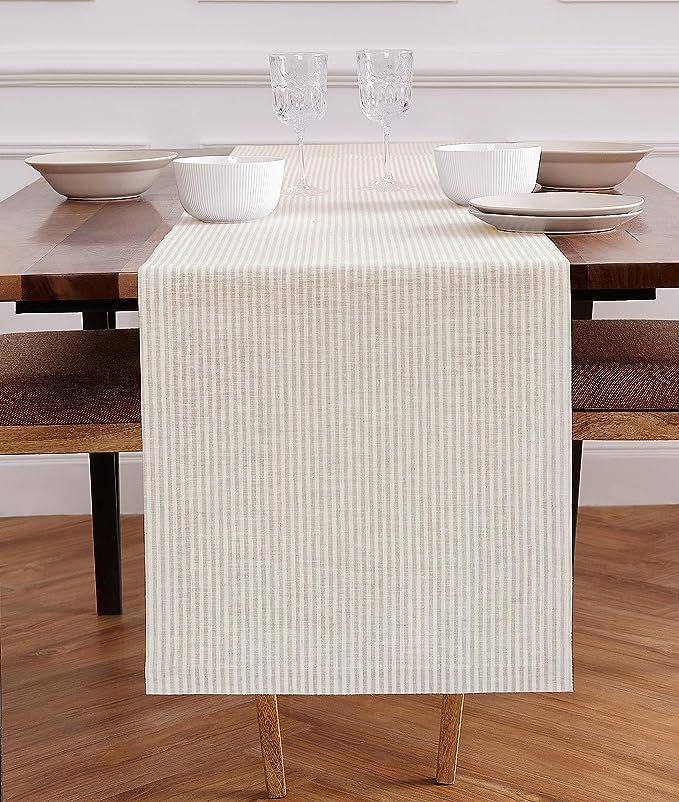 Solino Home Linen Rustic Table Runner 16 x 72 Inch – 100% Pure Linen Summer Table Runner Natura... | Amazon (US)