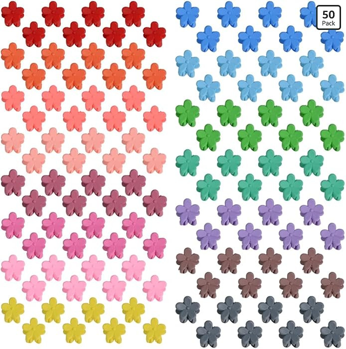 Mini Flower Hair Clip Flower Clips,Colorful Mini Hair Claw,for Women, Girls,Baby, Toddler Bangs S... | Amazon (US)