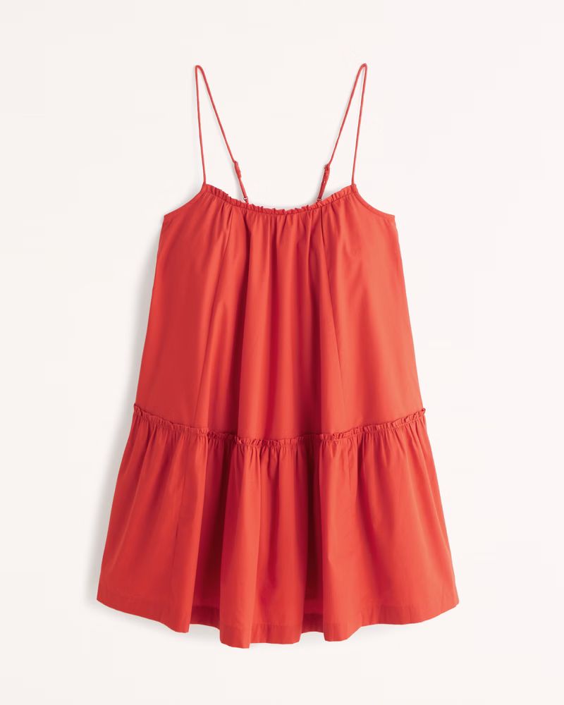 Women's Ruffle Trapeze Mini Dress | Women's Dresses & Jumpsuits | Abercrombie.com | Abercrombie & Fitch (US)