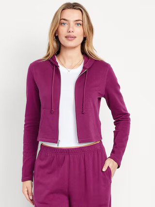 SoComfy Cropped Zip Hoodie Sweatshirt | Old Navy (US)
