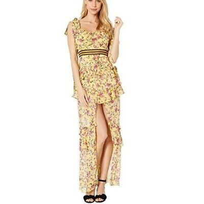For Love and Lemons Maison Maxi Dress Yellow Women's Size XS Floral Sleeveless | eBay US