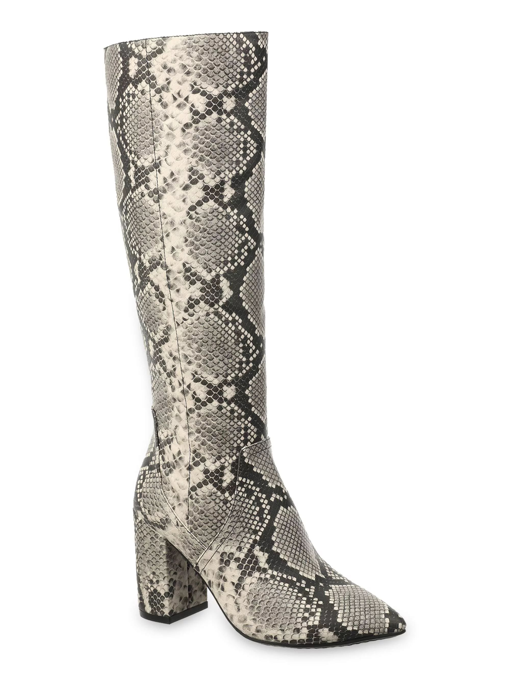 Time and Tru Knee High Heeled Boot (Women's) | Walmart (US)