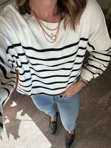 What I’m wearing today and my sweater is on lightning deal! 🙌🏻 

Sweater - medium 
Jeans - 26