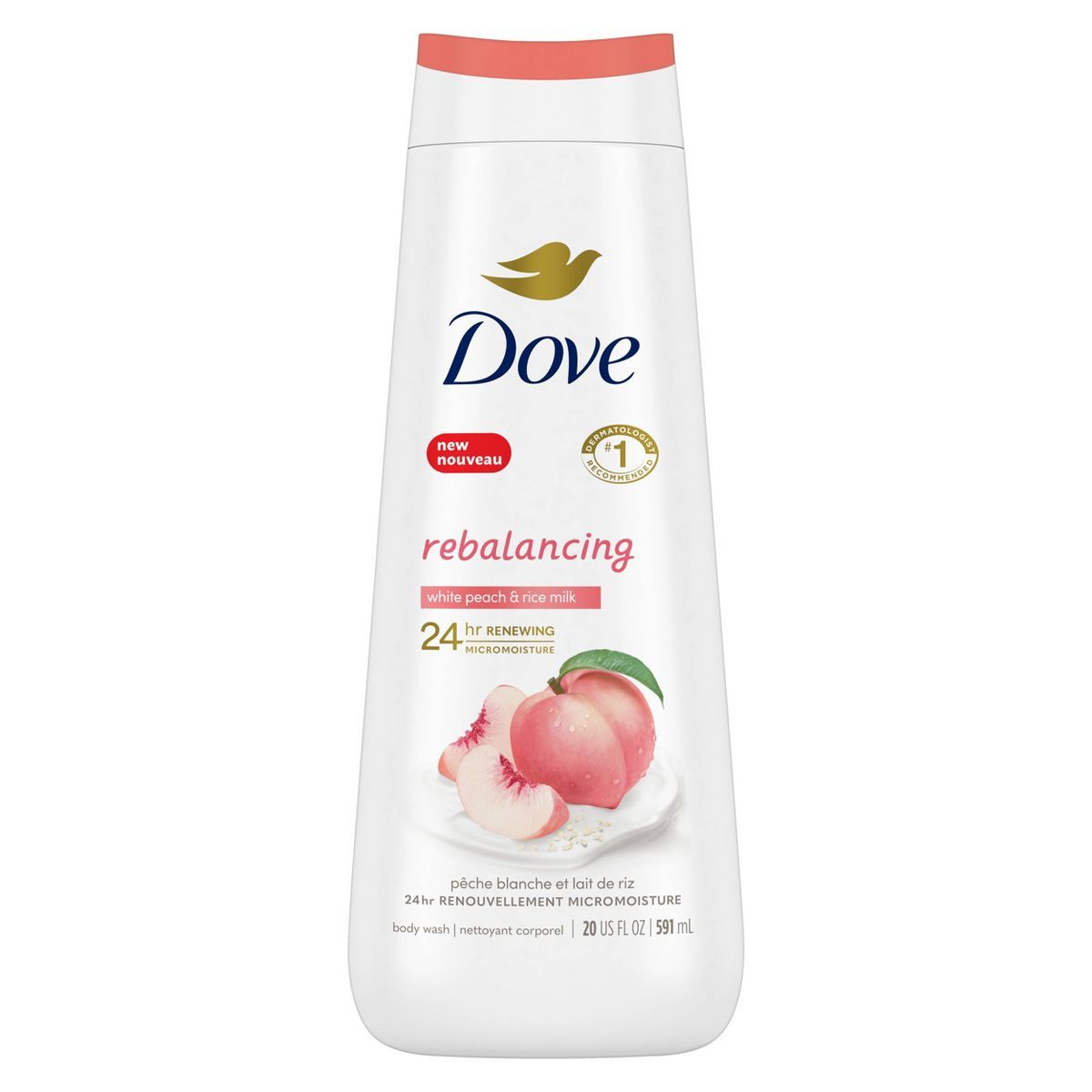 Dove Beauty Peach Body Wash - 20 fl oz | Target