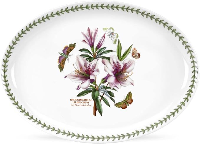 Portmeirion Botanic Garden Oval Serving Dish | 15 Inch Oval Platter | Lily Flowered Azalea Motif ... | Amazon (US)