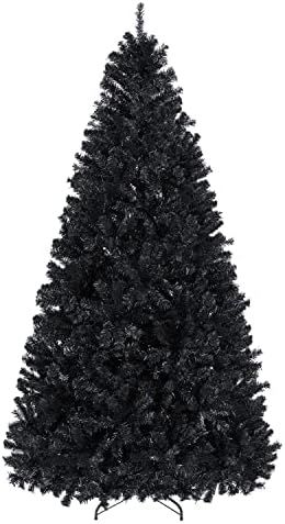 Yaheetech 7.5ft Halloween Black Artificial Christmas Pine Tree Seasonal Holiday Carnival Home Par... | Amazon (US)