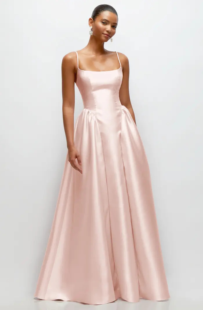 Dessy Collection Sleeveless Satin Gown | Nordstrom | Nordstrom