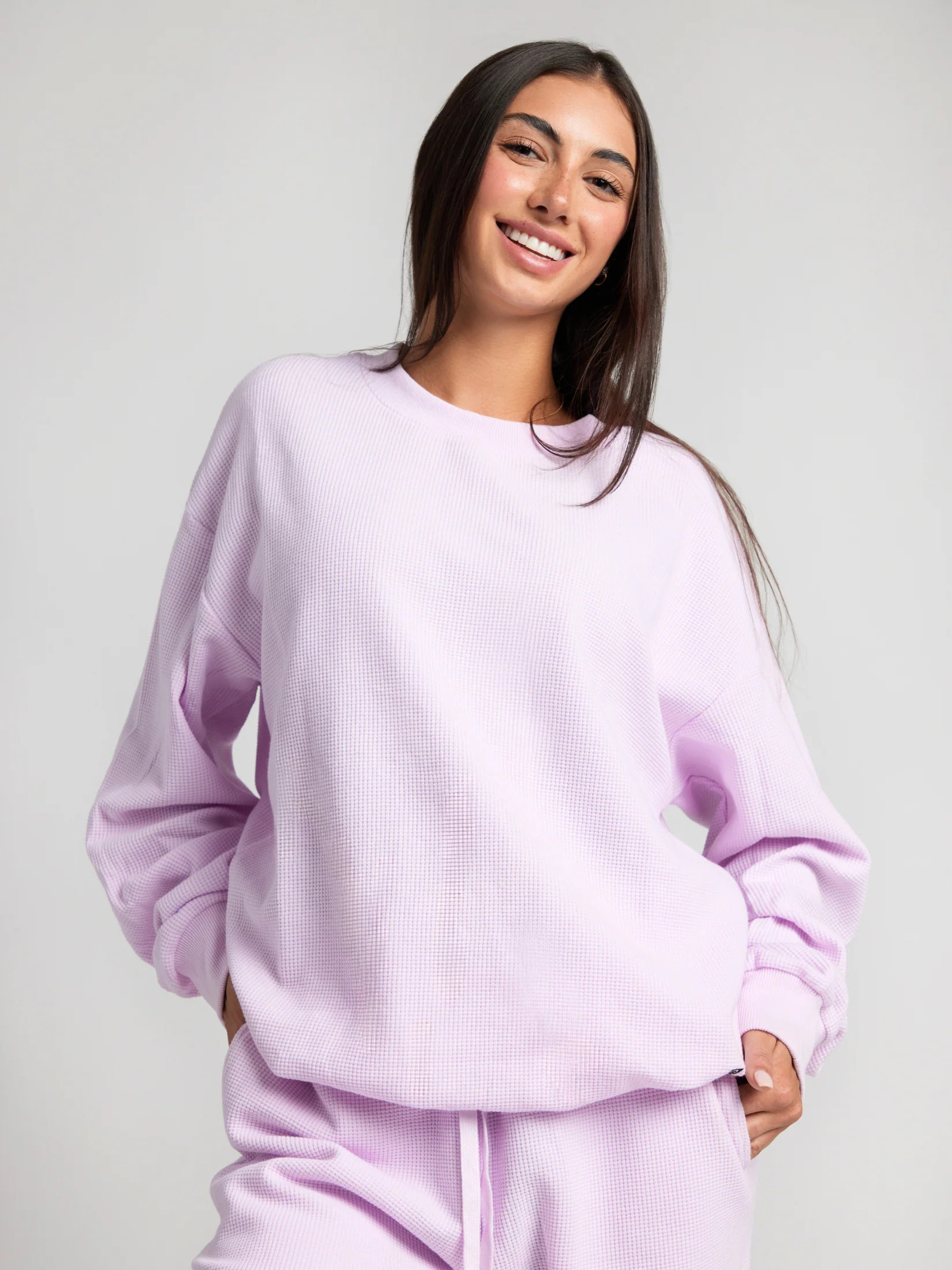 Comfrt Waffle Lounge Long Sleeve | Opal | Purple | XL | Comfrt