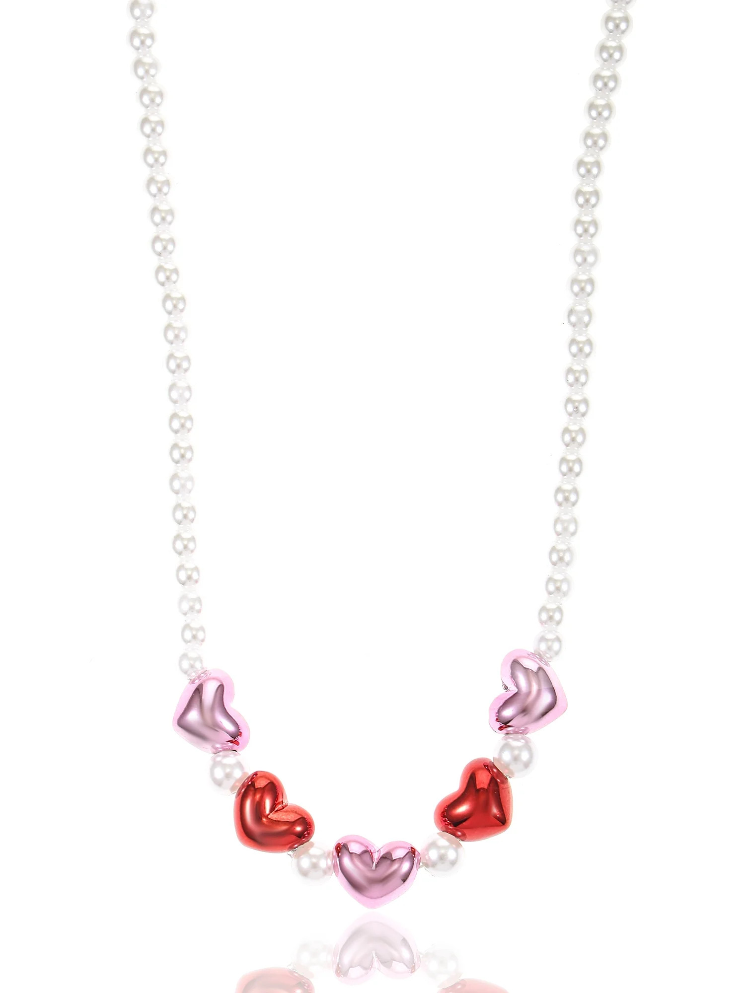 Way to Celebrate Valentine's Day Pearl Heart Necklace, 1 Piece | Walmart (US)