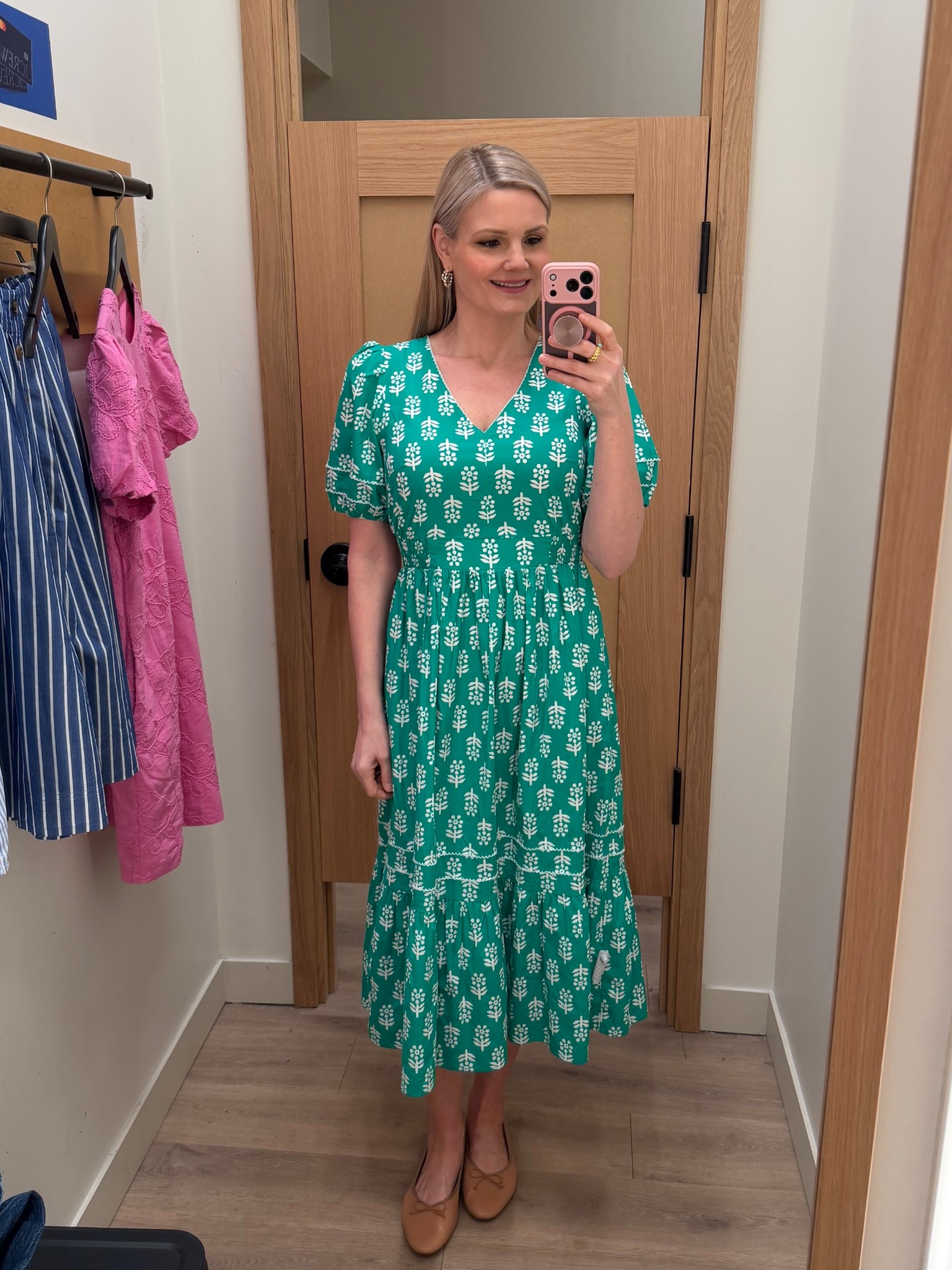 J. Crew Factory pretty midi dress! I sized down one size. Elastic at the back of the waistline. Perfect for Spring, Easter, vacation  

#LTKootd #LTKTravel #LTKWedding