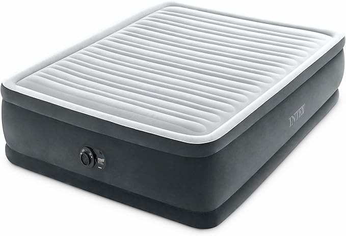 INTEX Dura-Beam Deluxe Comfort-Plush Elevated: Fiber-Tech – Queen Size – Built-in Electric Pu... | Amazon (US)