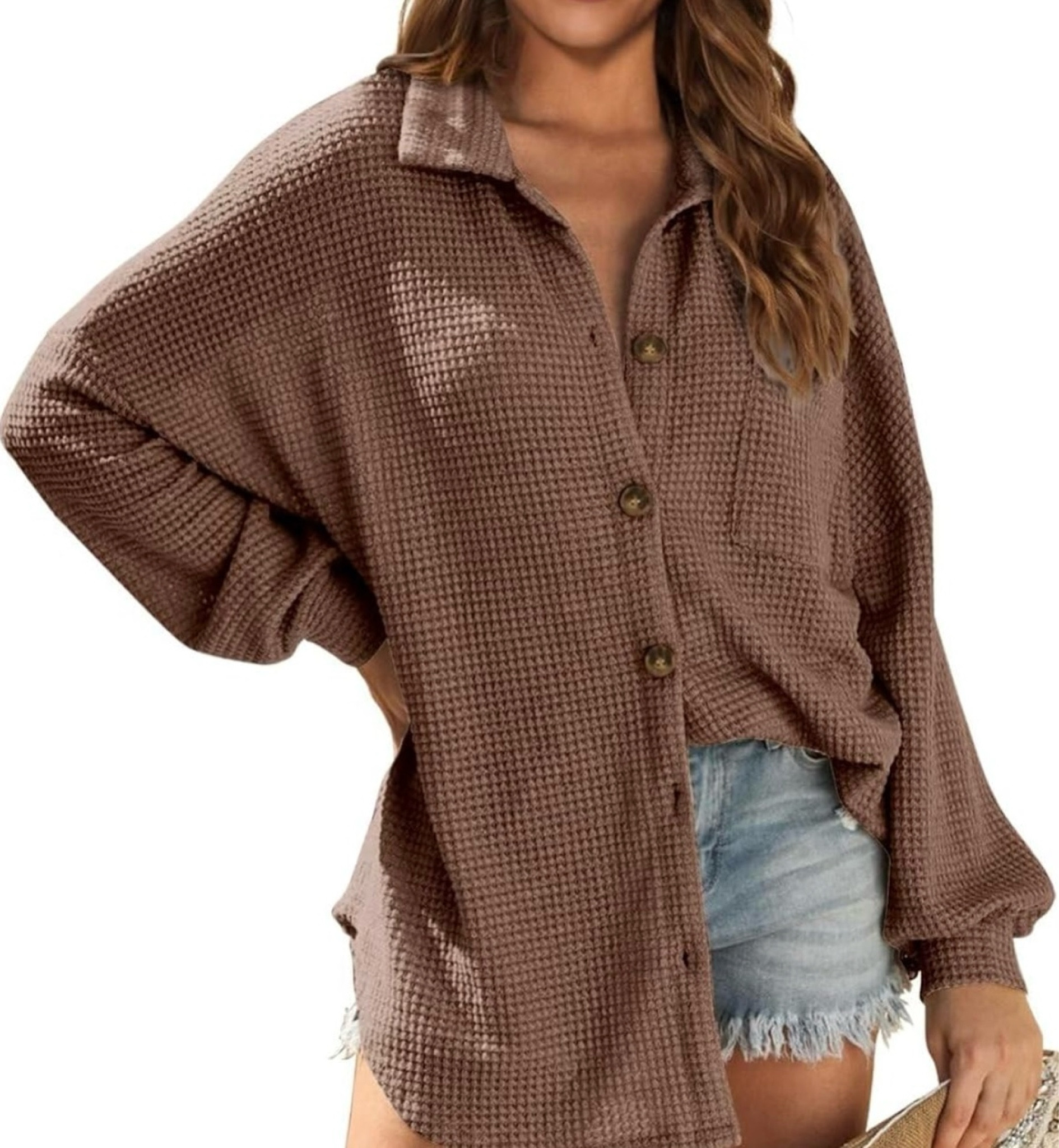 Waffle Knit Shacket 🤍 A great transitional piece 🫶🏻

#LTKfindsunder100 #LTKfindsunder50 #LTKstyletip