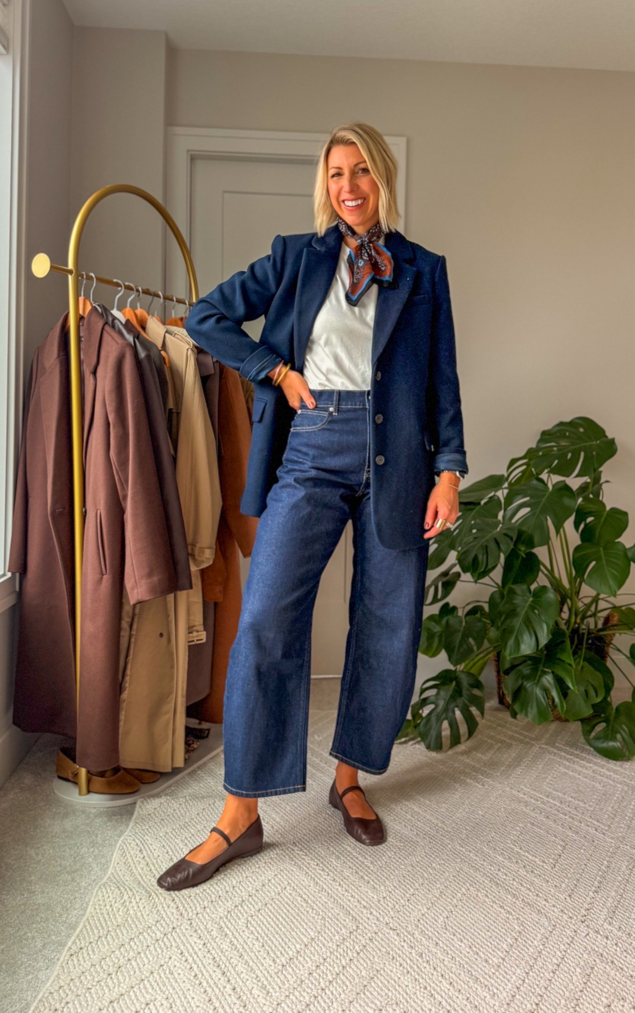 This wall blazer is tailored yet cozy. It works double duty as outerwear, but it’s also ideal for layering on crisp fall days. I’m wearing a size small tall in this oversized wool blazer. 

#LTKWorkwear #LTKOver40 #LTKStyleTip