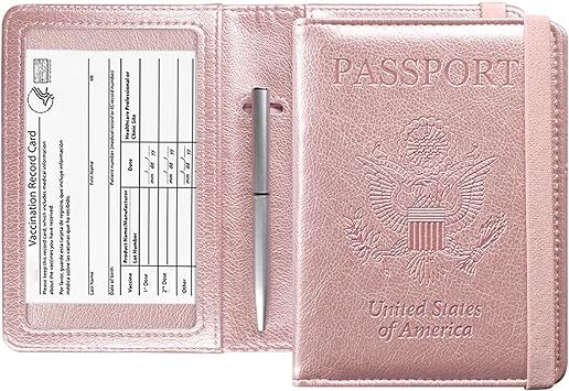 ACdream Passport and Vaccine Card Holder Combo, Cover Case with CDC Vaccination Card Slot, Leathe... | Amazon (US)