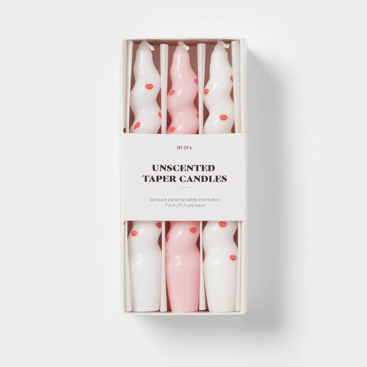6pk Taper Candle Set White and Pink - Room Essentials™ | Target
