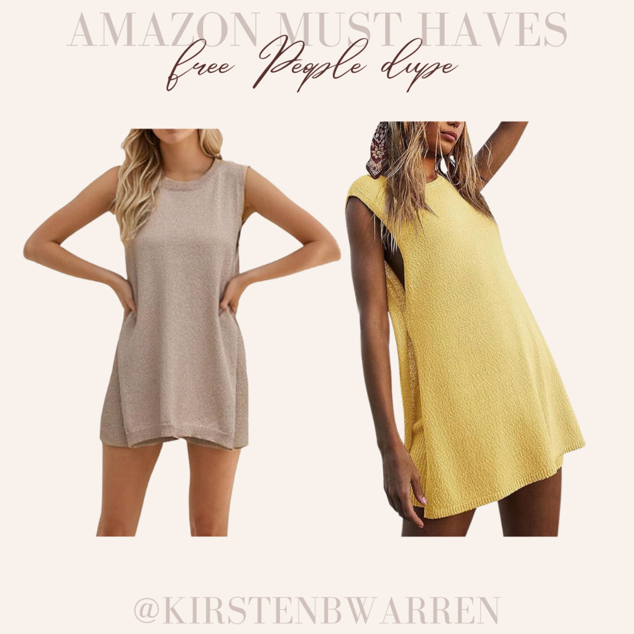 The free people Miranda Sweater Set DUPE!!! 🫶🏼🫶🏼 Yes I ordered both! 

#freepeople #amazon #dupe #summersweater #beachwear

#LTKSwim #LTKTravel #LTKStyleTip