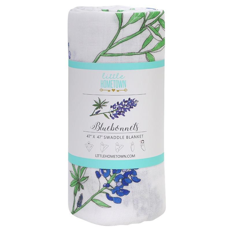 Bluebonnets Baby Muslin Swaddle Blanket | Little Hometown