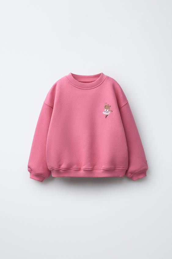 EMBROIDERED CAPYBARA AND HEART SWEATSHIRT | Zara US