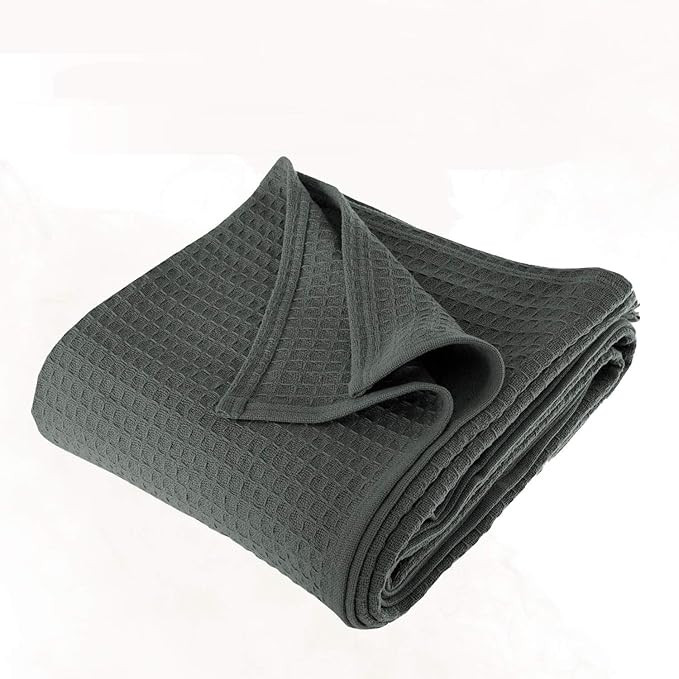 JMR Cozy Waffle Weave Blanket | Cotton Medium Weight Hotel Throw Blankets Great for All Seasons |... | Amazon (US)