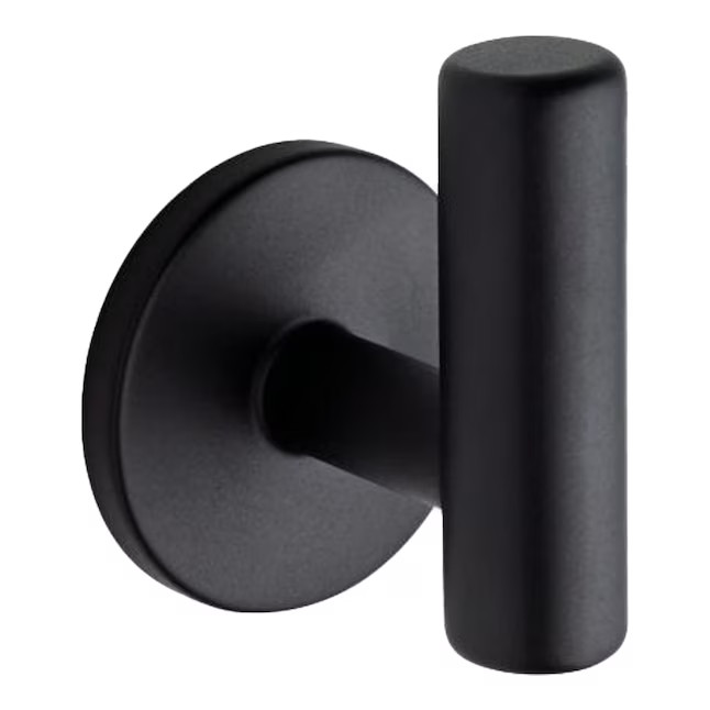 RELIABILT 1-Hook 1.5-in x 2.03-in H Matte Black Decorative Wall Hook (30-lb Capacity) | Lowe's