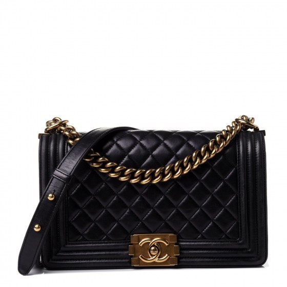 CHANEL

Lambskin Quilted Medium Boy Flap Black | Fashionphile