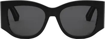 'DiorNuit S1I 54mm Square Sunglasses | Nordstrom