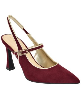 Tommy Hilfiger Women's Dearie Mary Jane Slingback Pumps - Dark Red | Macy's