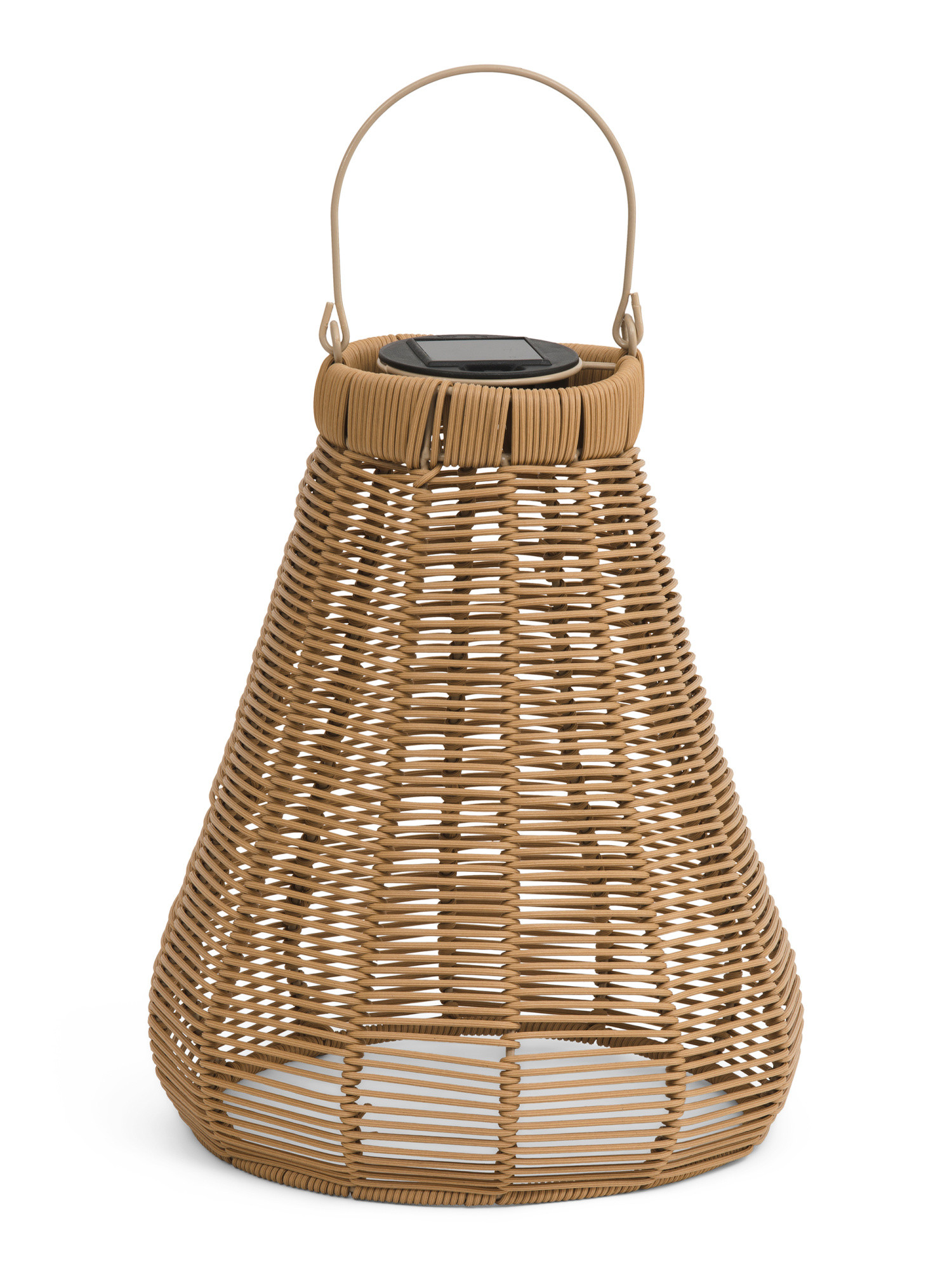 13in Solar Outdoor Rattan Basket Lantern | TJ Maxx