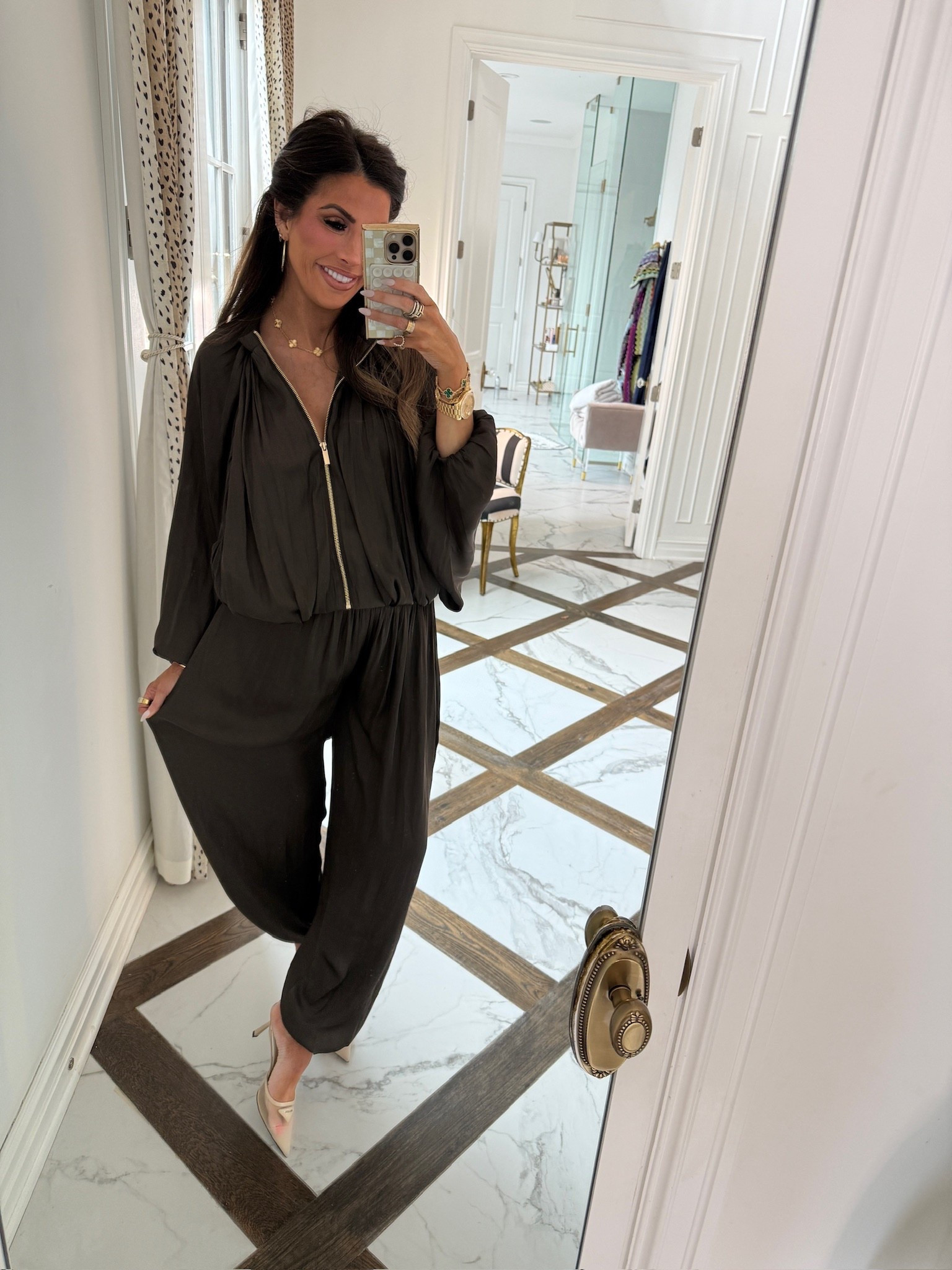 Wearing a size medium in both the top and matching pants! These pants look like Zimmermann! 

Zara finds, Zara fashion, Matching set, Satin matching set, Chocolate brown outfits, Maternity outfits, Date Night Outfits, Spring Outfits, Summer Outfits, Emily Ann Gemma

#LTKmomlife #LTKootd #LTKSeasonal