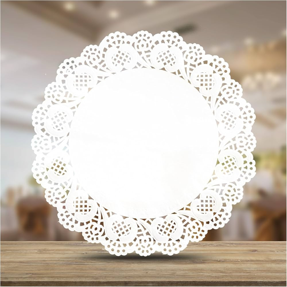Paper Doilies 10.5 Inch Round Pack of 100 Elegant White Paper Doilies for Cakes, Parties, Crafts,... | Amazon (US)