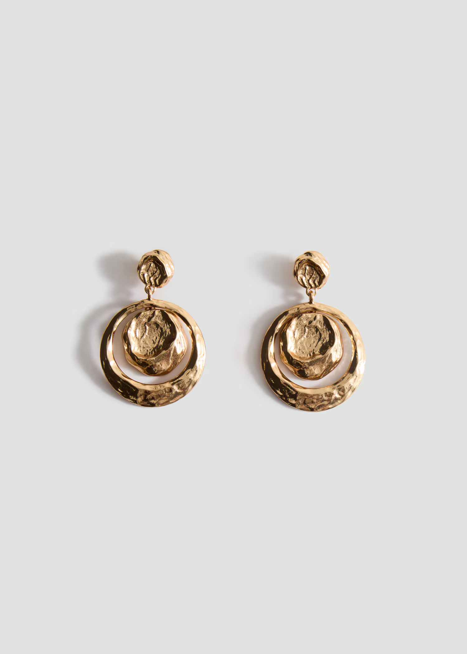 Hanging earrings with circular design - Women | MANGO United Kingdom | MANGO (UK)
