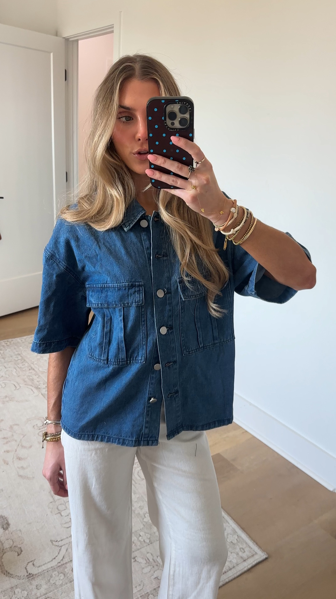 Amazon size small Imily Bela Womens Oversized Short Sleeve Denim Jackets Trendy Cropped Jean Tops Shackets

#LTKootd #LTKSaleAlert #LTKSeasonal