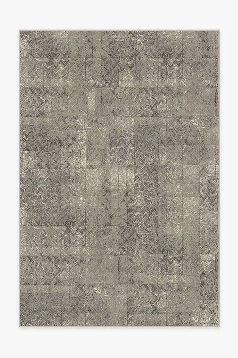 Herringbone Batik Ash Grey Rug | Ruggable