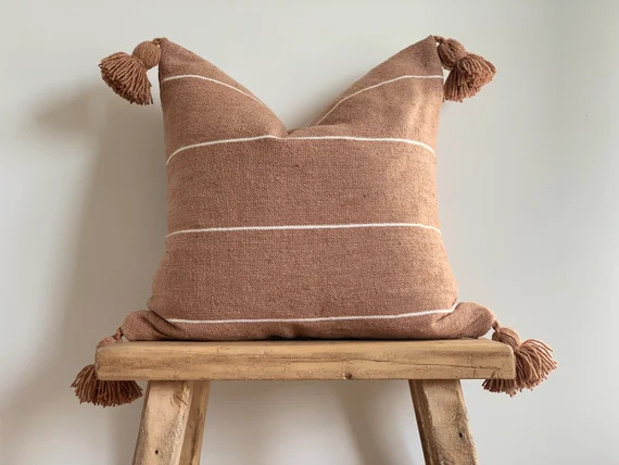 WILMA Pillow  Moroccan Cotton Pom-pom Pillow Cover  Pure - Etsy Canada | Etsy (CAD)