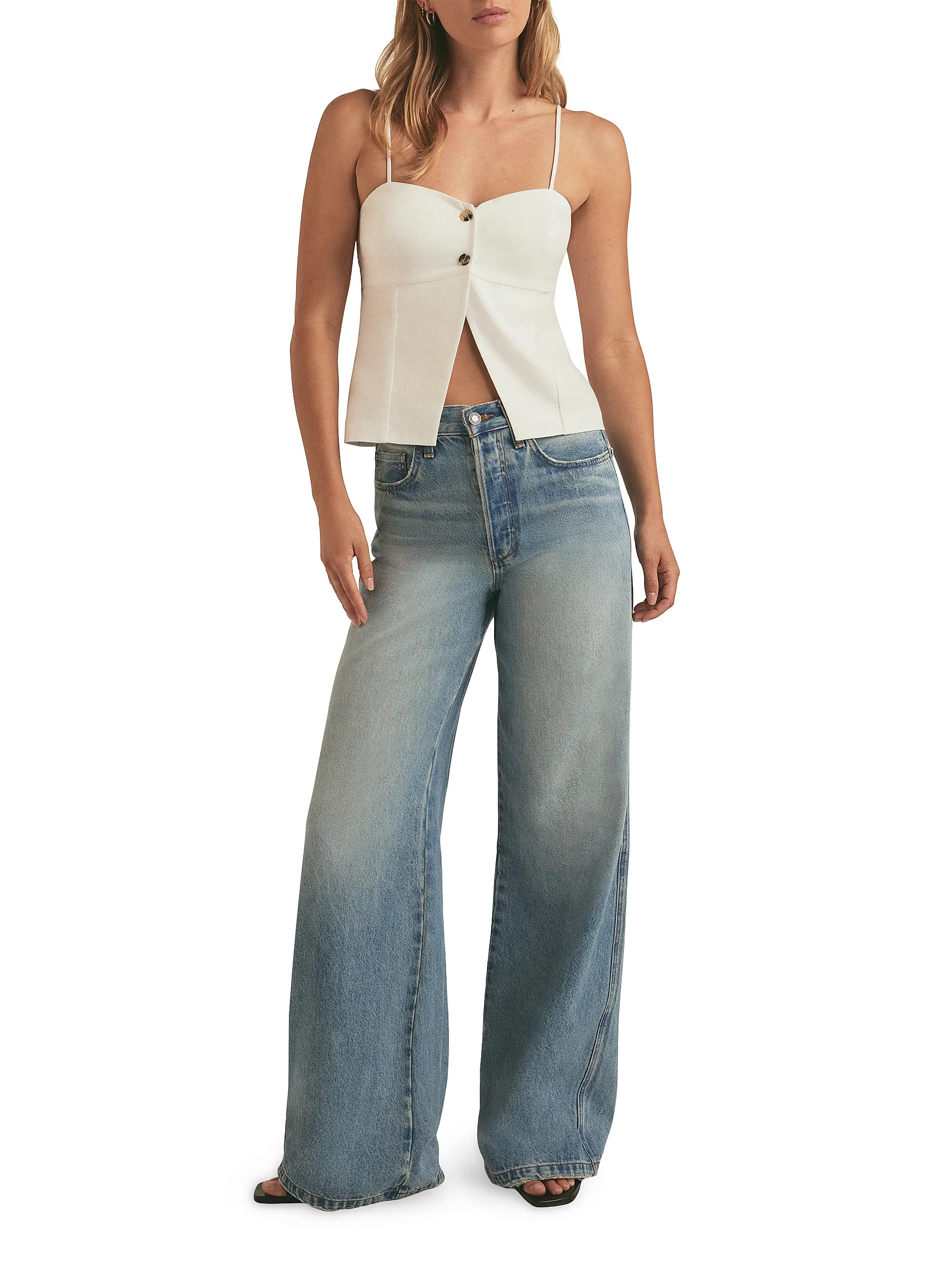 The Bea Linen-Blend Tank | Saks Fifth Avenue