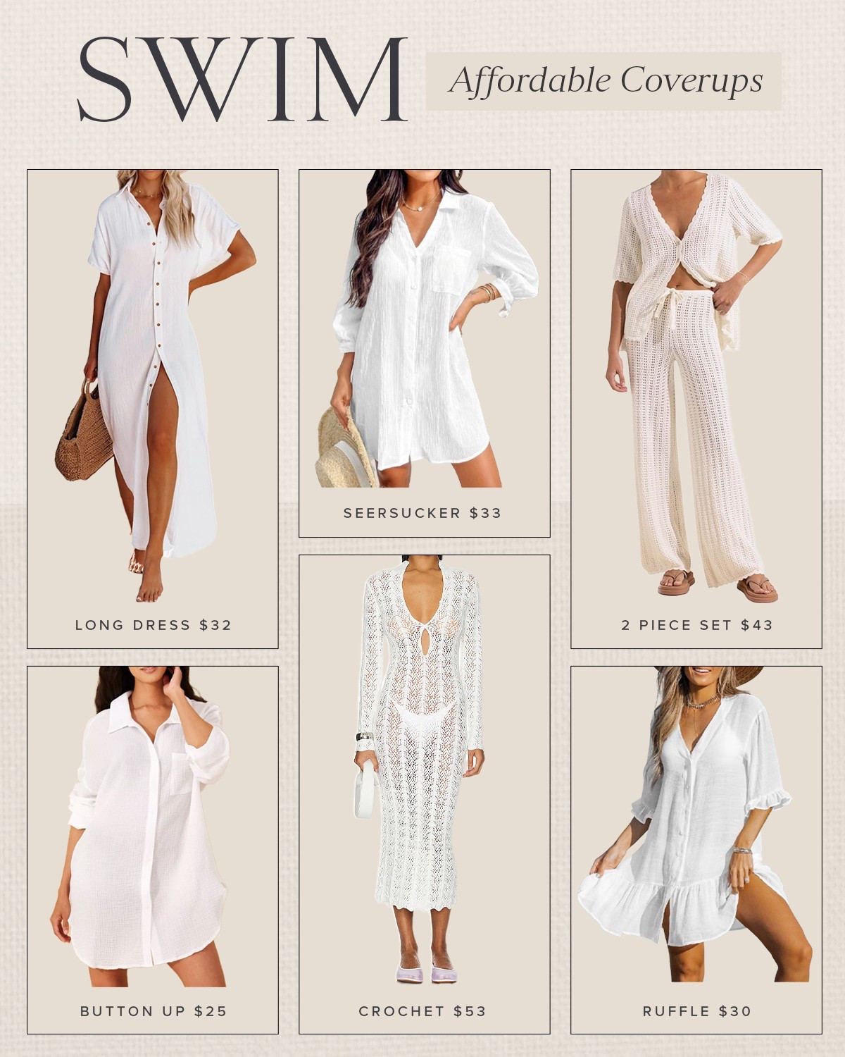 SWIM \ affordable swimsuit coverups I have and love 👙

Target
Amazon 
Spring break
Vacation 
Resort 

#LTKSwim #LTKFindsUnder50 #LTKSeasonal