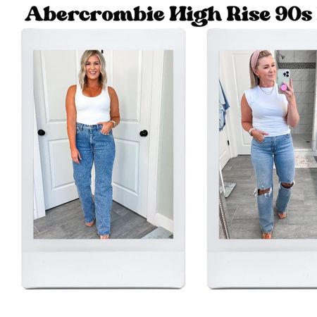 Abercrombie High Rise 90s relaxed 

Wearing the regular (not curve love fit) in all of them. Size 27. Regular length if I want to wear it with heels and short or extra short for flats. 

25% off + use code denimAF for an additional 15% off through 8/14

#LTKunder100 #LTKFind #LTKsalealert