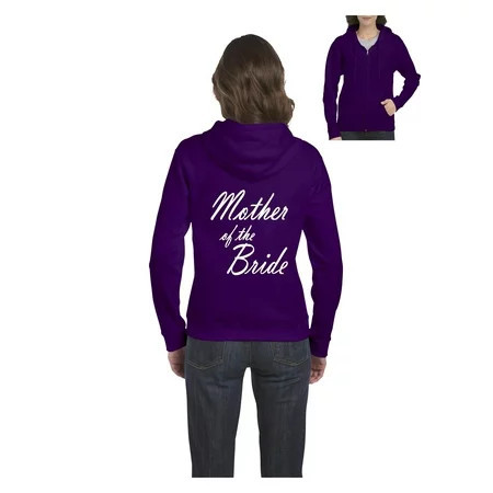 Women s Sweatshirt Full-Zip Pullover - Mother of the Bride | Walmart (US)