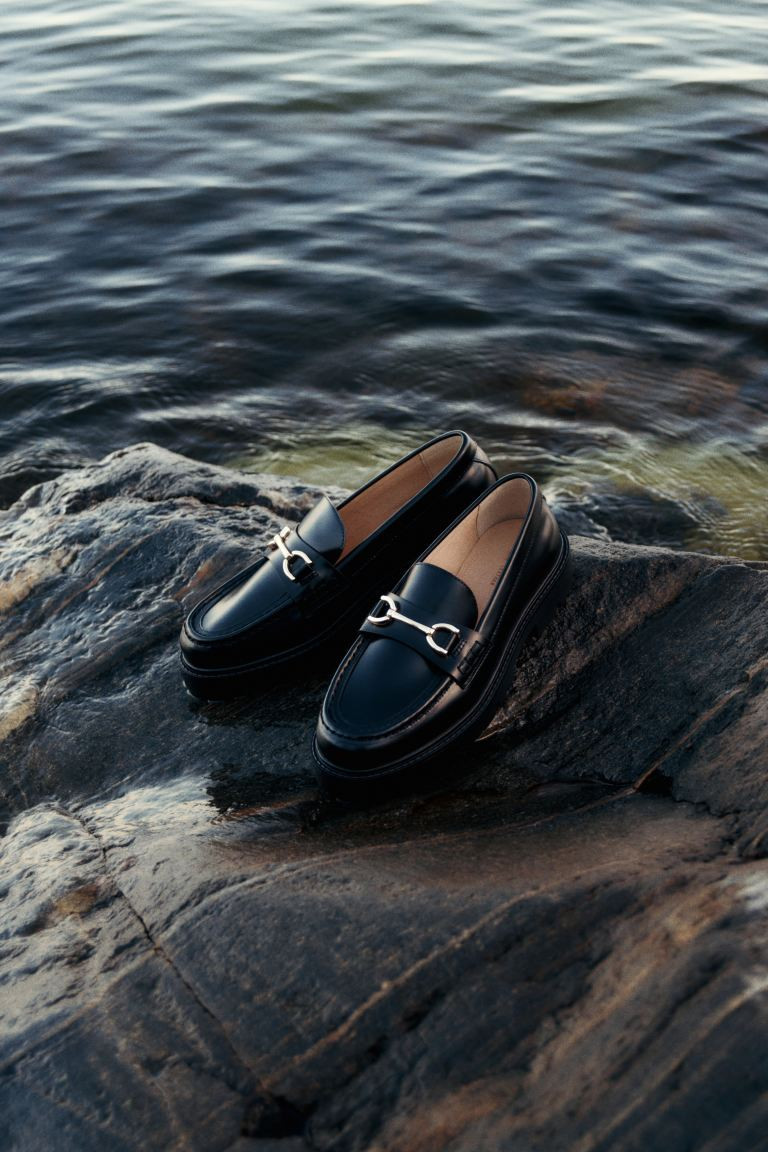 Chunky Leather Loafers - Black - Ladies | H&M AU | H&M (AU)