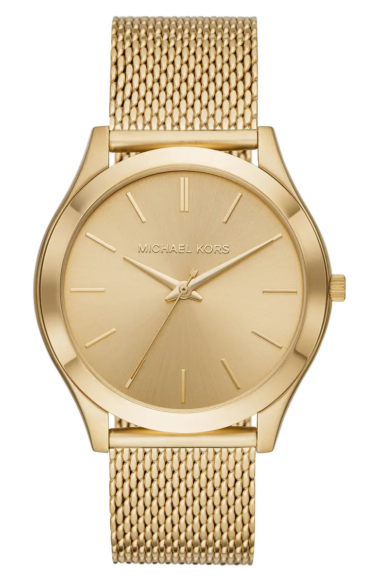 Slim Runway Mesh Strap Watch, 44mm | Nordstrom Rack