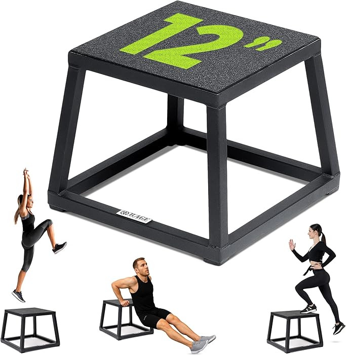 Rage Fitness Steel Plyo Box 12-18-24 Inch High Anti-Slip Pre-Assembled Plyometric Jump Box for Ho... | Amazon (US)
