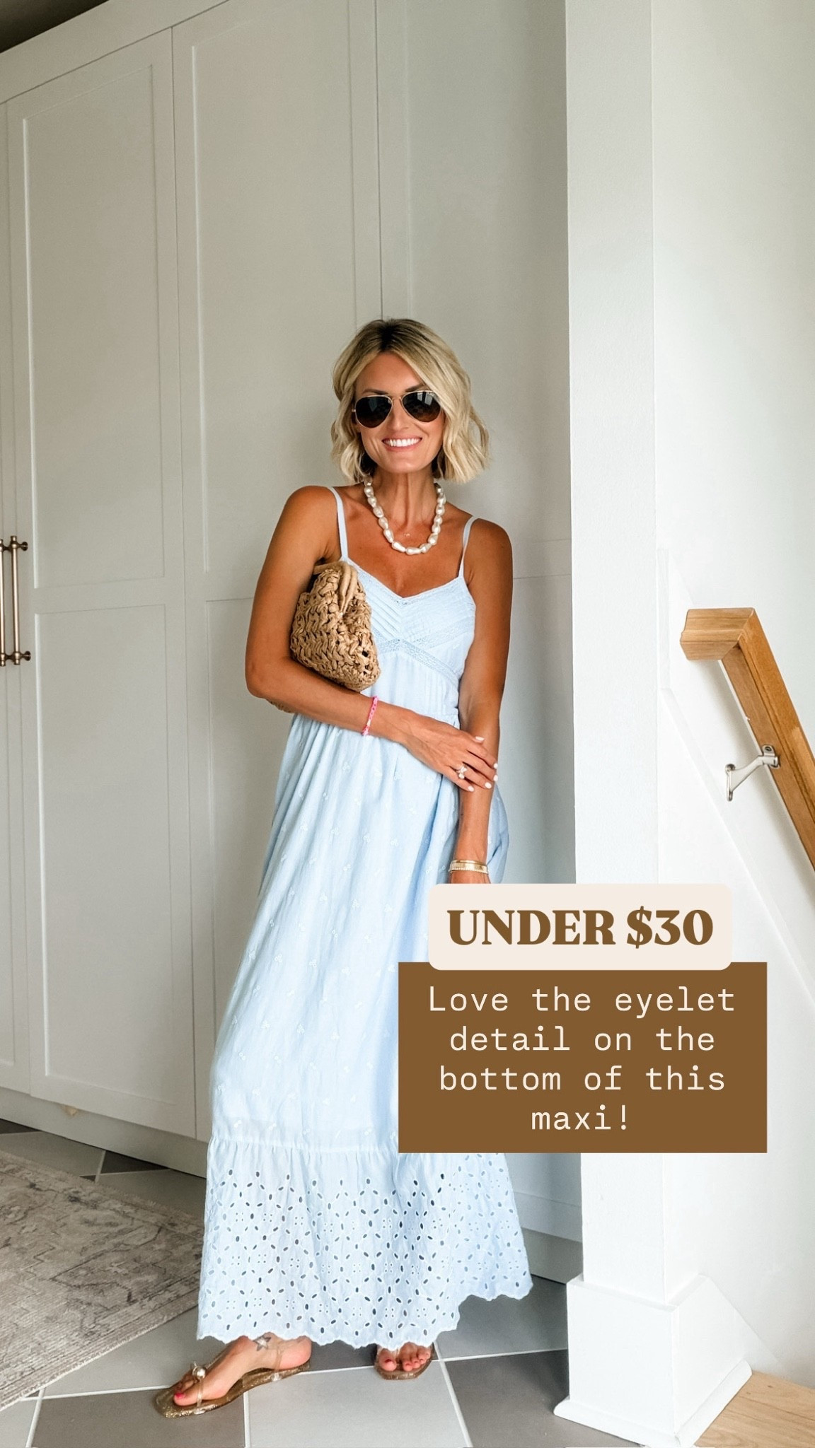 This light blue maxi dress has been a top seller for several weeks for good reason! It’s currently on sale for under $30! 🙌🏼 Love the eyelet details at the bottom! Wearing XS!

Loverly Grey, Target, sale, July 4th sale, summer dress, vacation looks, resort wear

#LTKSeasonal #LTKSaleAlert